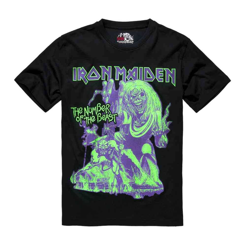 Brandit Iron Maiden - Number of the Beast I Heren T-shirt - Zwart